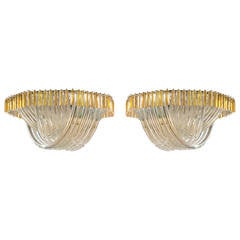 Italian "Curve" Venini Chandeliers, circa 1980 4