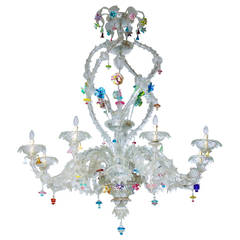 Italian Ca'rezzonico Chandelier in the Style of Seguso, circa 1950s 6