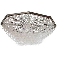 Italian "Cesta" Chandelier Attributed to Vistosi, circa 1980s 6