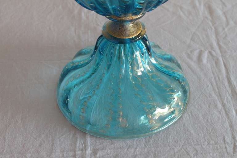 Baroque Italian Table Lamp in Blown Murano Glass, Attributed to Seguso, 1960s