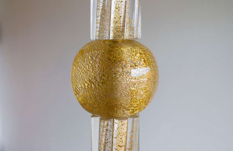 Mid-20th Century Italian Murano Glass Gold Bell Jar, design Attributed to Barovier