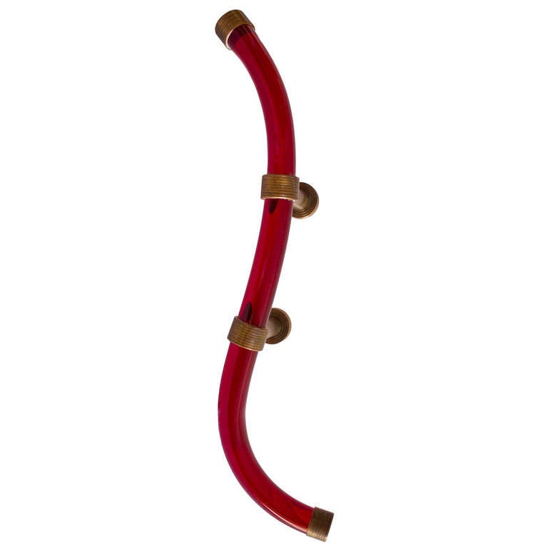 Italian Venetian Murano Red Glass Door Handle 1950s For At 1stdibs Italian Venetian Murano Red Glass Door Handle 1950s For