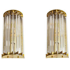 Pair of Italian Murano Sconces, Attributed to Camer Glass