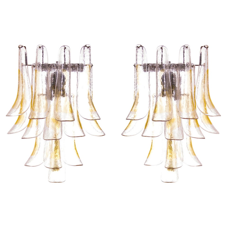 Pair of Italian Sconces by Mazzega