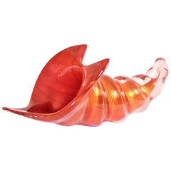 Amazing Italian Murano Cornucopia Designed by Romano Donà 1