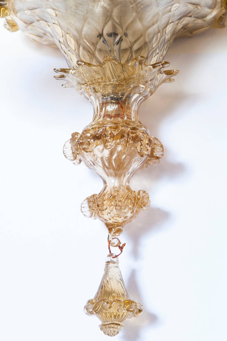 Murano Glass Sconce in the Style of Galliano Ferro 1930s Italy For Sale 2