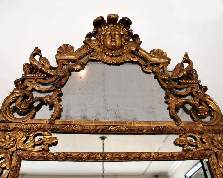 18th Century and Earlier French DeGournay Mirror For Sale