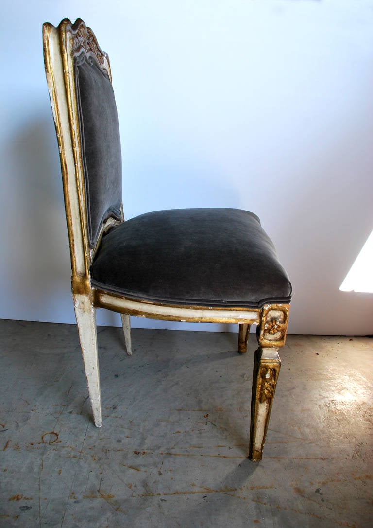 French 18th Century Italian Painted Chairs For Sale