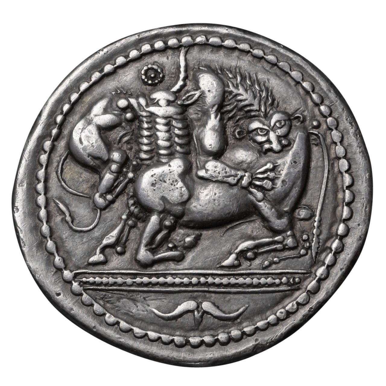 Ancient Greek Silver Tetradrachm Coin of Akanthos, 510 BC