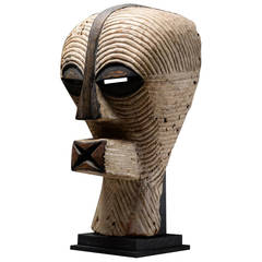 Antique Central African Songye Tribe Wooden Kifwebe Mask