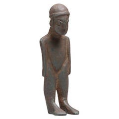 Antique Ancient Celtic Iberian Bronze Votive Worshipper Figure, 4th Century B.C.
