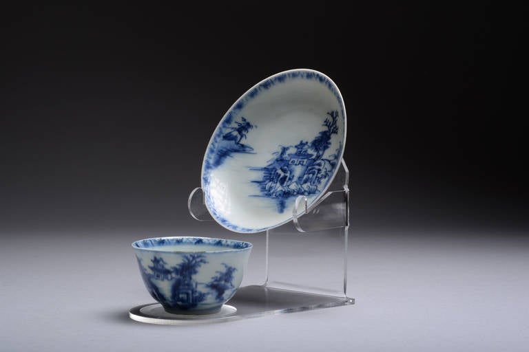 Antique Chinese Blue and White Porcelain Tea Set from the Nanking Cargo Shipwreck In Excellent Condition In London, GB