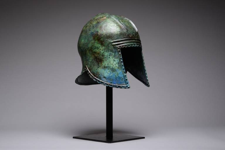 Ancient Greek Classical Period, Bronze Illyrian Hoplite Helmet at 1stDibs