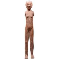 Antique Ancient Chinese Han Dynasty Pottery Stick Figure of Yangling Man