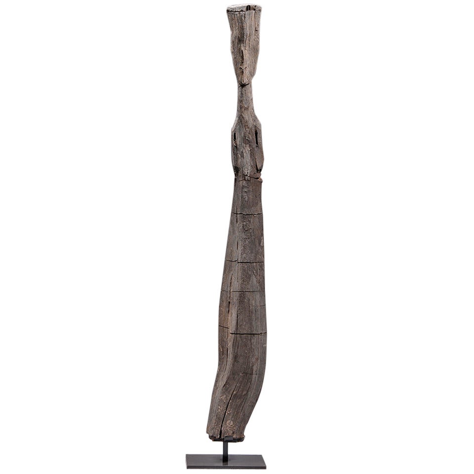 Ancient Chinese Chu Kingdom Wooden Figure
