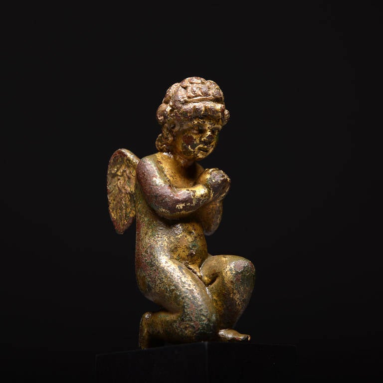 Renaissance Christian Gilt Bronze Putto or Cherub Figure 3