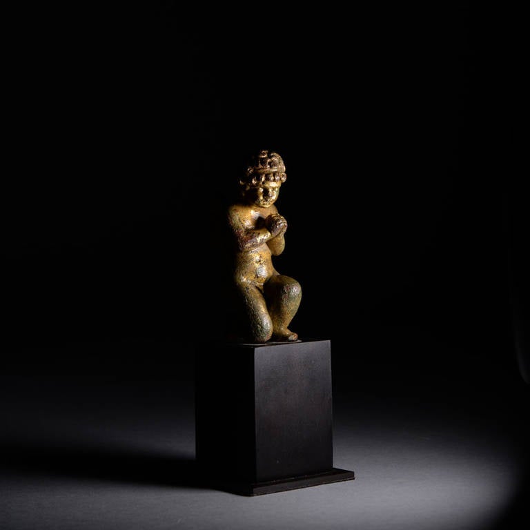 Renaissance Christian Gilt Bronze Putto or Cherub Figure 4