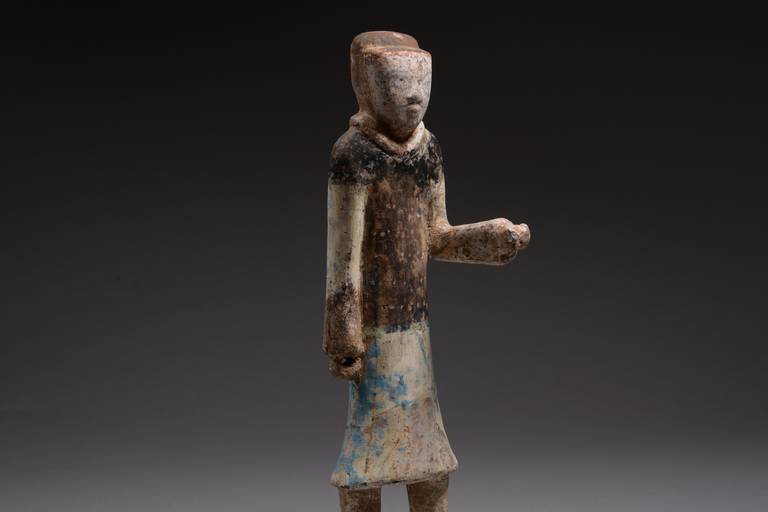 Ancient Chinese Han Dynasty Pottery Attendant Figure, 206 BC 3