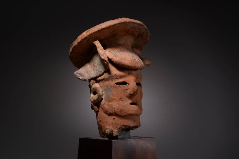 Rare Ancient Japanese Kofun Period Haniwa Pottery Head of a Lady - 300 AD In Good Condition In London, GB