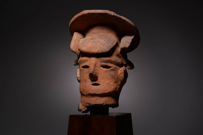 Seltene antike japanische Kofun Periode Haniwa Keramik Kopf einer Dame - 300 AD 2