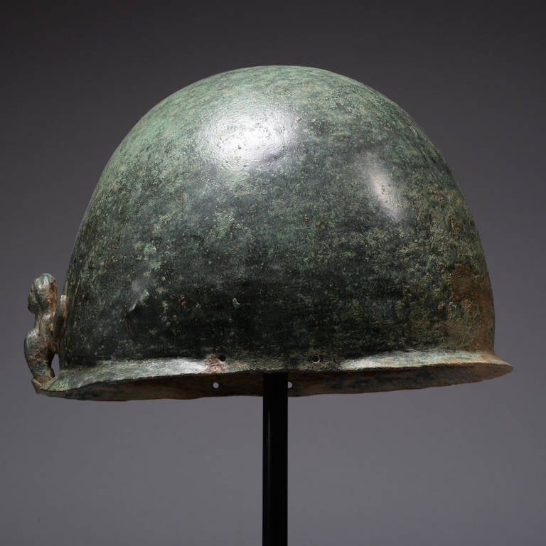 bronze roman helmet