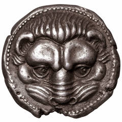 Superb Ancient Greek Silver Tetradrachm Coin from Rhegion, 420 BC