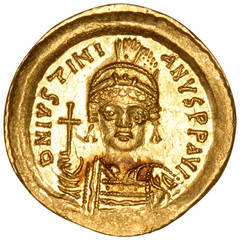 Byzantine Gold Solidus Carthage Coin of Emperor Justinian I the Great, 527  AD at 1stDibs | byzantine justinian coin, justinian gold coin, byzantine  carthage