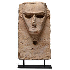 Ancient South Arabian Limestone Pillar Stele Sculpture, 3rd Century BC