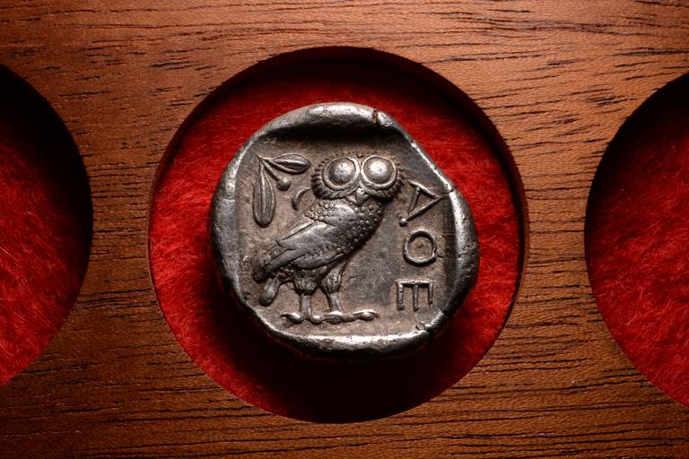 ancient greek silver tetradrachm coin