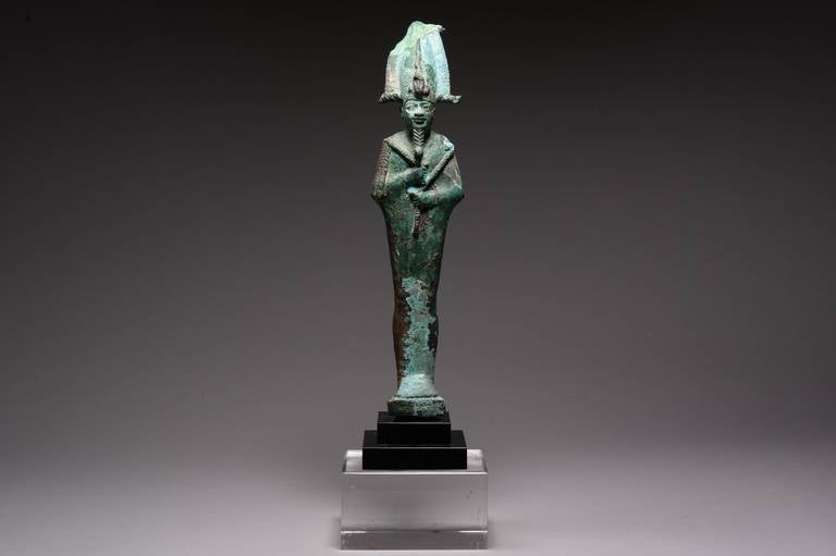 Large Ancient Egyptian Bronze Osiris Figure - 664 BC 4