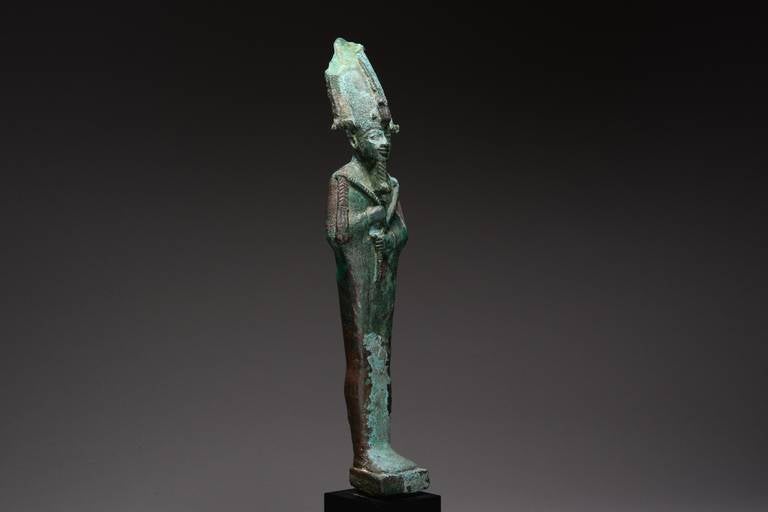Large Ancient Egyptian Bronze Osiris Figure - 664 BC In Good Condition In London, GB