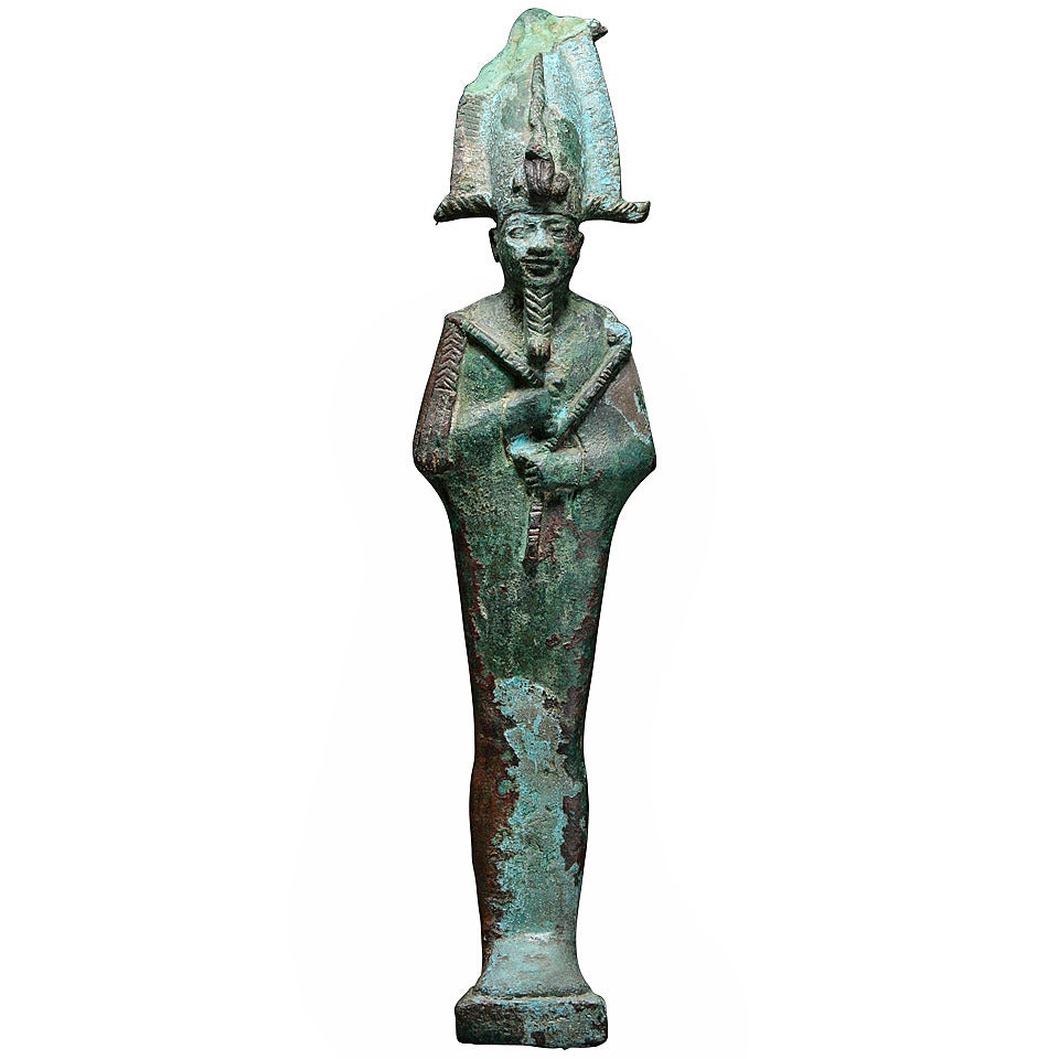 Large Ancient Egyptian Bronze Osiris Figure - 664 BC