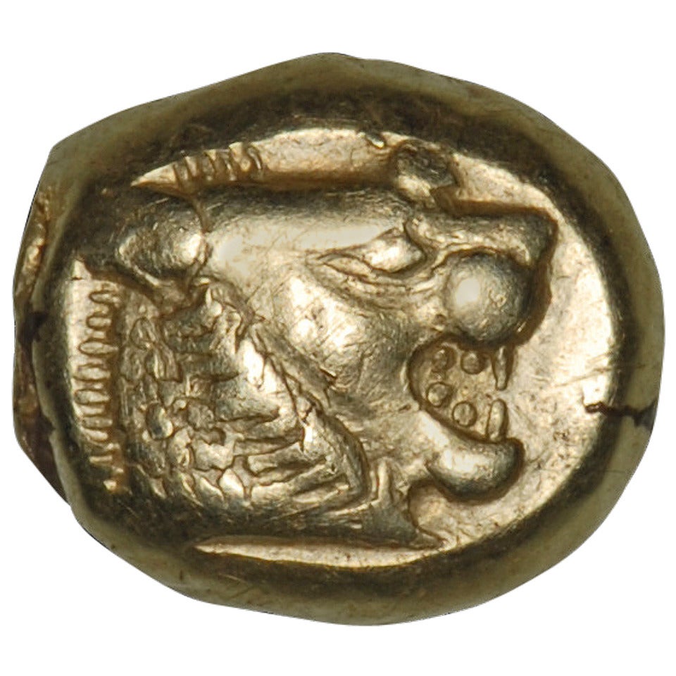 Ancient Lydian Electrum Trite of King Alyattes, 610 BC