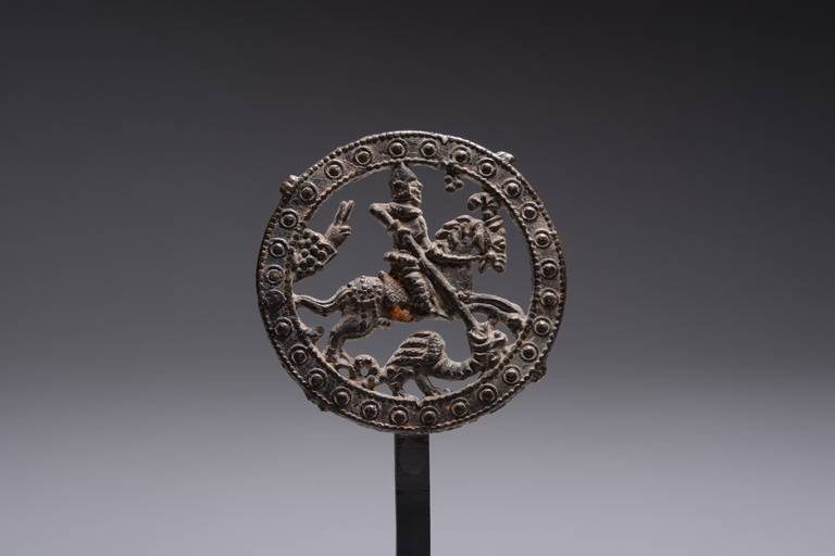 British Medieval Pewter Pilgrim Souvenir, Badge of St. George, 1400 AD