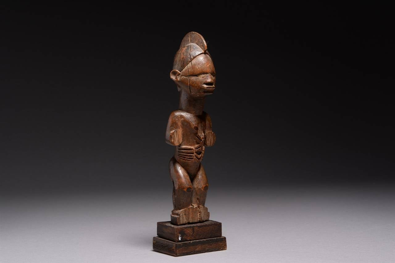 Congolese Central African Tribal Wooden Bembe Figure, Early 20th Century