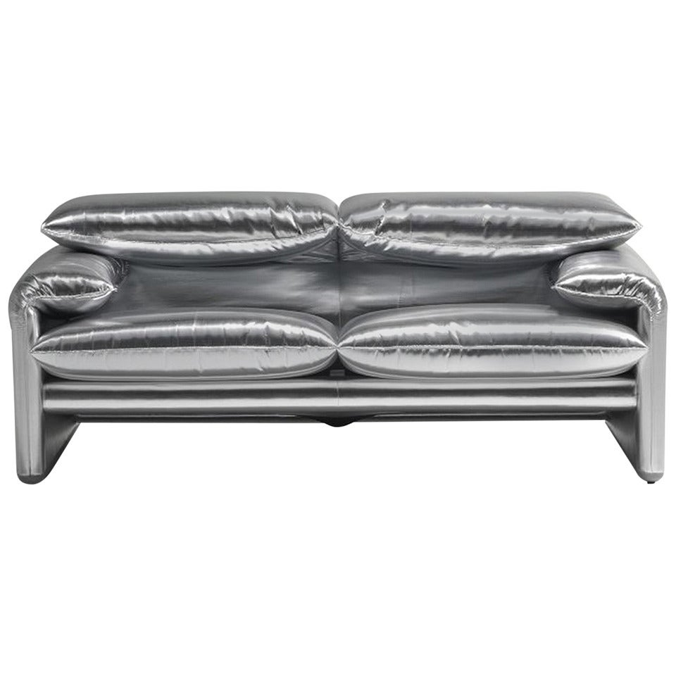 Maralunga Silver Edition by ‪Vico Magistretti for Cassina For Sale