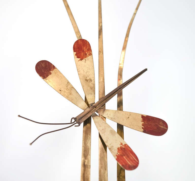 American Curtis Jere Wall Sculpture with Dragonflies For Sale