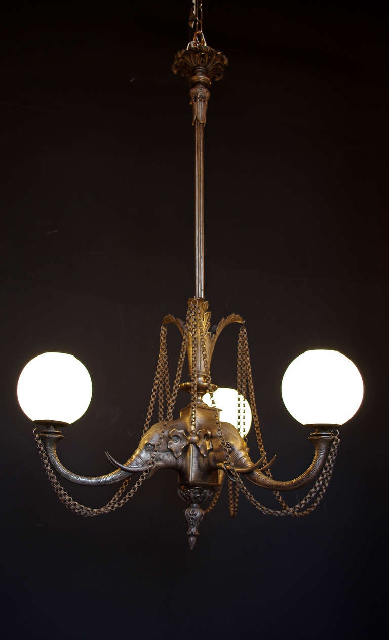Chandelier Featuring Elephants