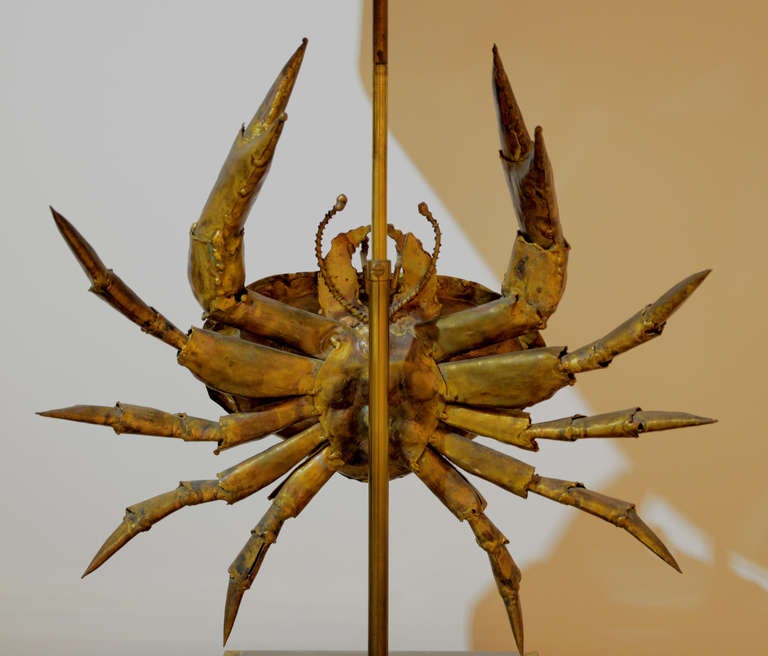 Belgian Daniel D’Haeseleer Crab Lamp For Sale
