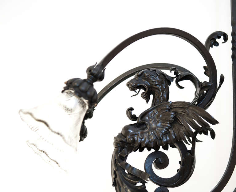 Renaissance Revival Chandelier Decorated with Dragons For Sale