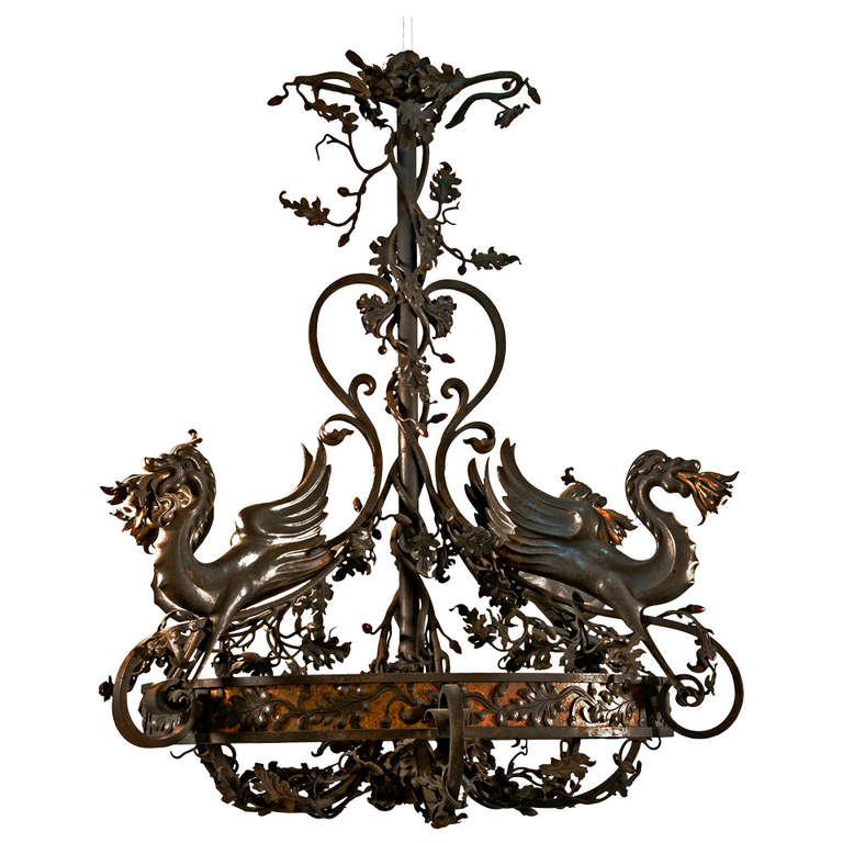 Chandelier Decorated with Dragons For Sale at 1stDibs dragon