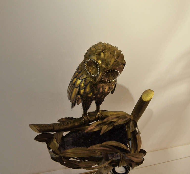 Isabelle Faure Pour Honoré Owl Floor Lamp For Sale 2