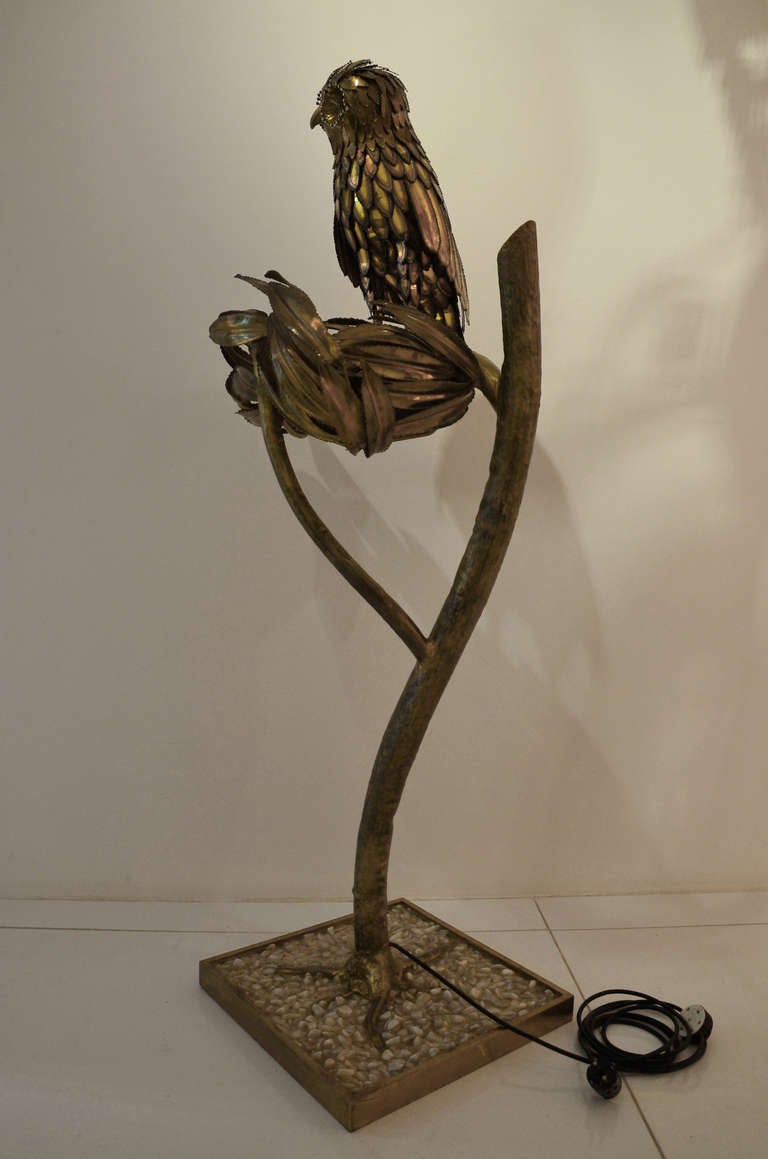 Isabelle Faure Pour Honoré Owl Floor Lamp In Excellent Condition For Sale In Paris, FR