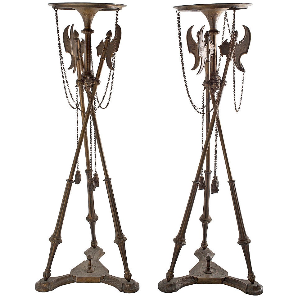 Pair of Cast Iron Stands For Sale