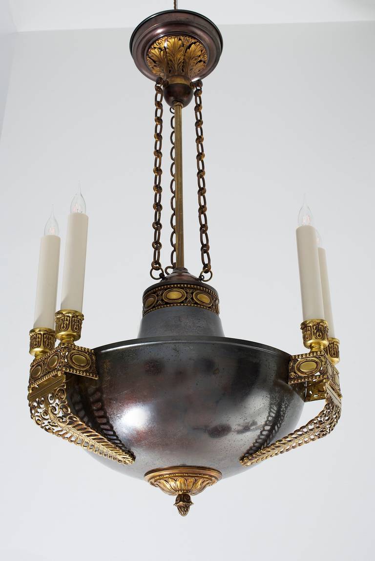 Chandelier with four lights in the Neo-Antique style