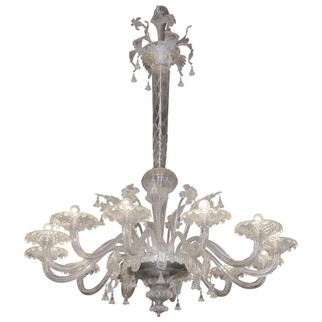 Murano Glass Chandelier by Veronese For Sale