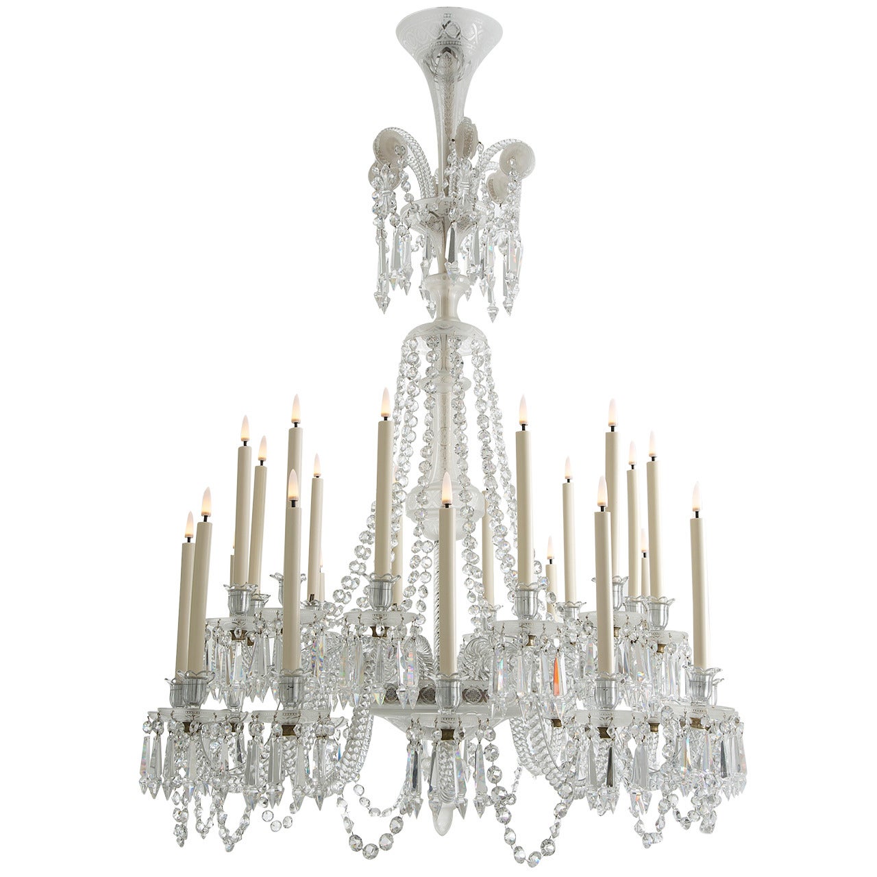 Beautiful Crystal Chandelier by Baccarat For Sale