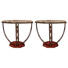 Pair of Art Deco Rosewood Side Tables