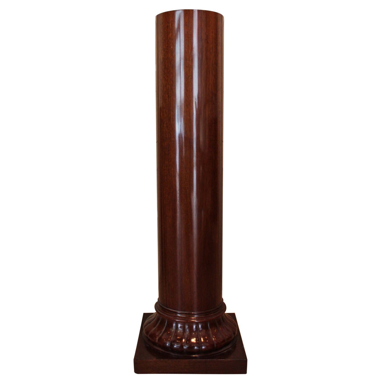 Art Deco Mahogany Column For Sale