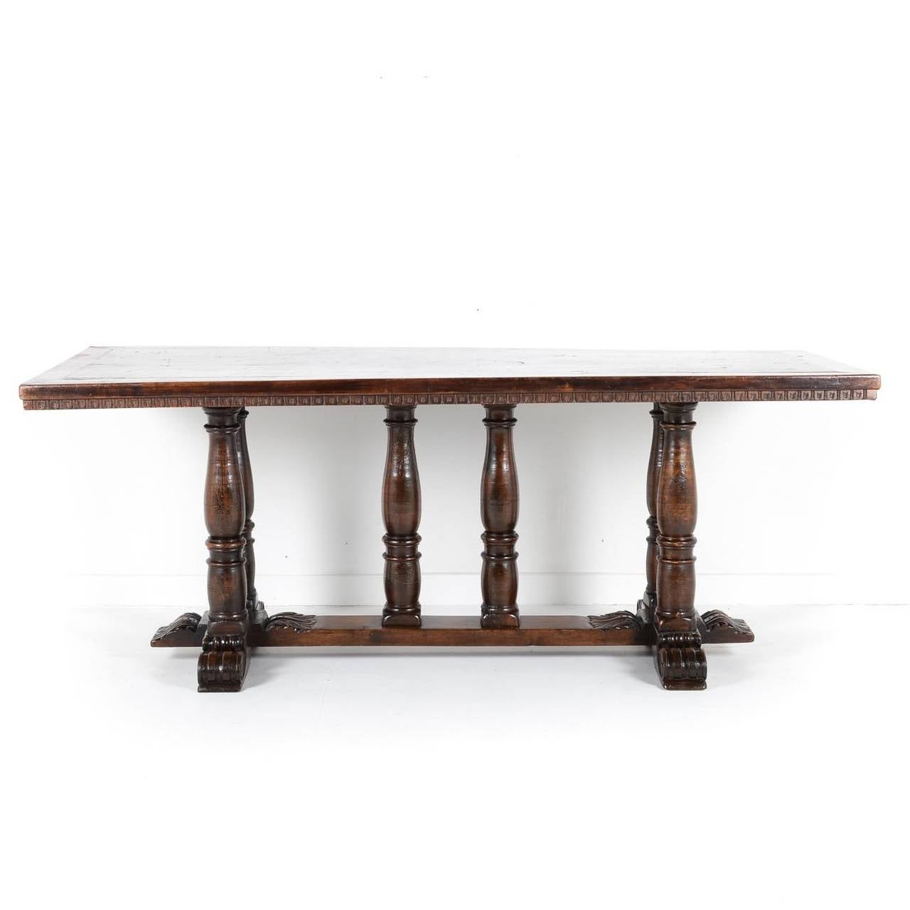 Antique Farm Table In Distressed Condition For Sale In Vancouver, BC